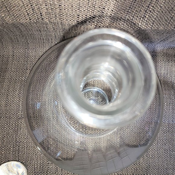 Vintage Etched Clipper Ship Crystal Brandy Decanter Stopper & 4 Snifter Glasses - Picture 5 of 9